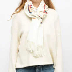 Hot Echarpe brodée avec motif cachemire 70x185cm Femme Femme Écharpe, Foulard