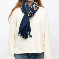 Outlet Echarpe brodée avec motif cachemire 70x185cm Femme Femme Écharpe, Foulard