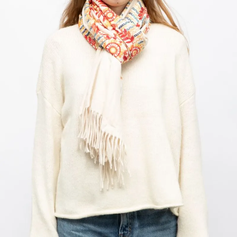 Discount Echarpe broderie colorée70x185cm Femme Femme Écharpe, Foulard