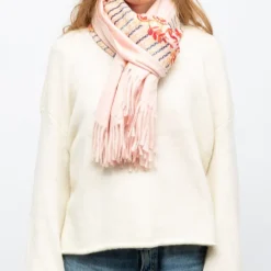 Clearance Echarpe broderie colorée70x185cm Femme Femme Écharpe, Foulard