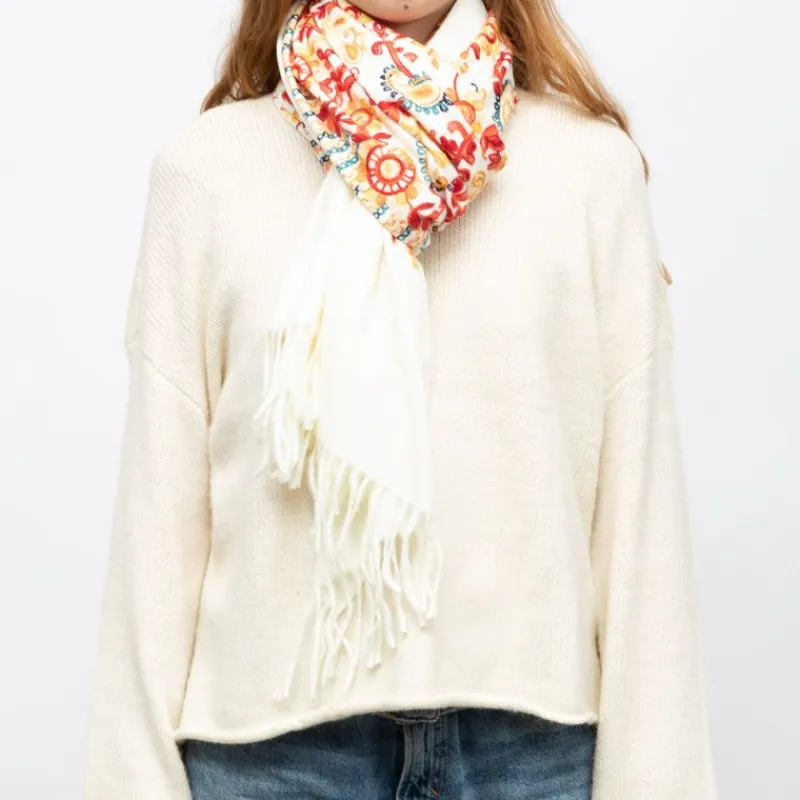 Discount Echarpe broderie colorée70x185cm Femme Femme Écharpe, Foulard