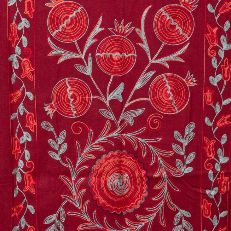 Echarpe broderie imprimé fleurs 70x185cm Femme Femme Écharpe, Foulard