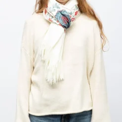 New Echarpe broderie imprimé fleurs 70x185cm Femme Femme Écharpe, Foulard