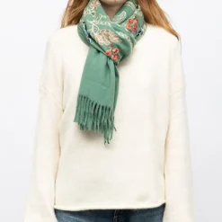 Sale Echarpe douce avec broderie 70x185cm Femme Femme Écharpe, Foulard