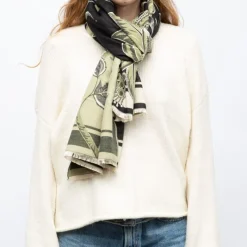 Best Echarpe imprimé à fleurs jaquard 90x180cm Femme Femme Écharpe, Foulard