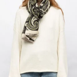 Outlet Echarpe imprimé cachemire 90x180cm Femme Femme Écharpe, Foulard