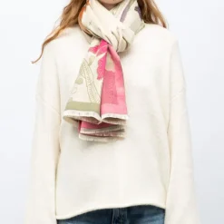 Online Echarpe imprimé fleurs jaquard 90x180cm Femme Femme Écharpe, Foulard