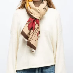 Sale Echarpe imprimé fleurs jaquard 90x180cm Femme Femme Écharpe, Foulard