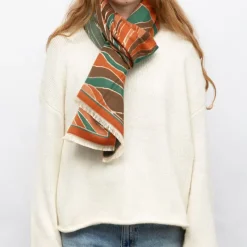 Echarpe imprimé paysage jaquard 90x180cm Femme Femme Écharpe, Foulard