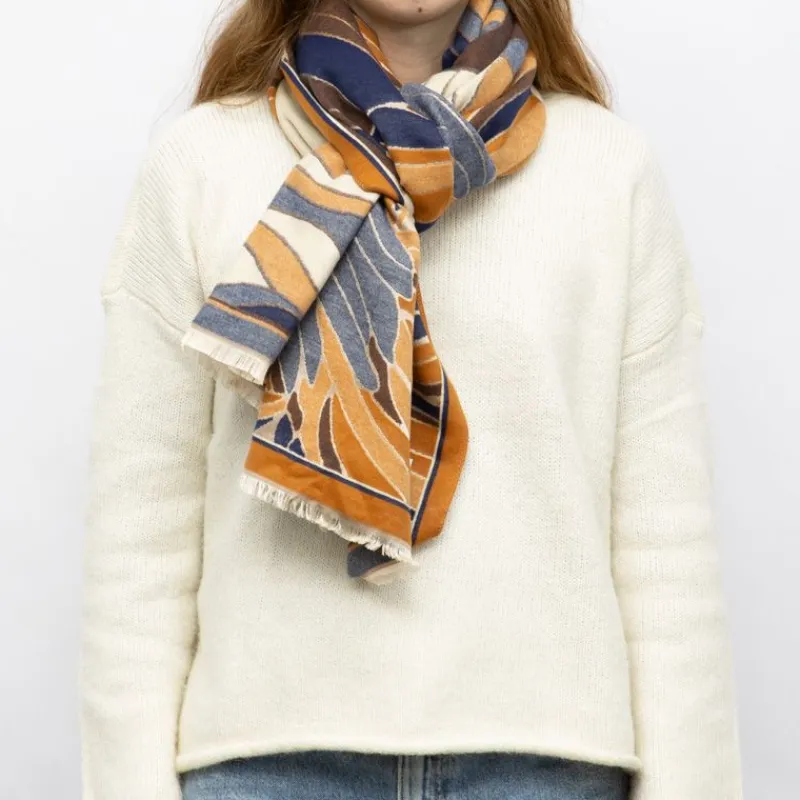 Hot Echarpe imprimé paysage jaquard 90x180cm Femme Femme Écharpe, Foulard