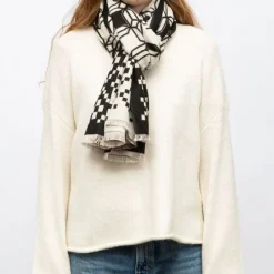 Hot Echarpe imprimee jaquard 90x180cm Femme Femme Écharpe, Foulard