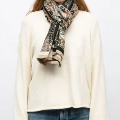 Sale Echarpe imprimee jaquard 90x180cm Femme Femme Écharpe, Foulard