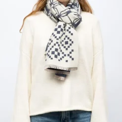 Clearance Echarpe imprimee jaquard 90x180cm Femme Femme Écharpe, Foulard