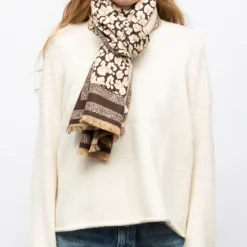 Clearance Echarpe imprimee jaquard 90x180cm Femme Femme Écharpe, Foulard