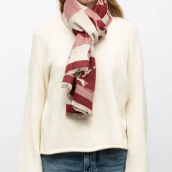 Online Echarpe imprimee jaquard 90x180cm Femme Femme Écharpe, Foulard