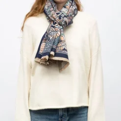 Clearance Echarpe imprimee jaquard 90x180cm Femme Femme Écharpe, Foulard