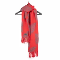 Online Echarpe motif plume 70x180 cm evorine Femme Femme Écharpe, Foulard