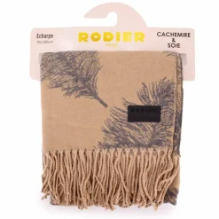 Clearance Echarpe motif plume 70x180 cm evorine Femme Femme Écharpe, Foulard