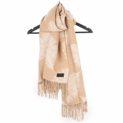 Sale Echarpe motif plume 70x180 cm evorine Femme Femme Écharpe, Foulard