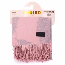 Outlet Echarpe motif plume 70x180 cm evorine Femme Femme Écharpe, Foulard