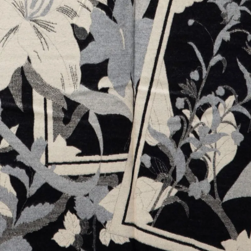 Hot Echarpe motif tableau de fleurs 90x180cm Femme Femme Écharpe, Foulard