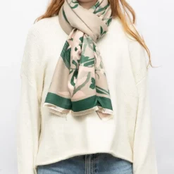 Discount Echarpe motif tableau de fleurs 90x180cm Femme Femme Écharpe, Foulard