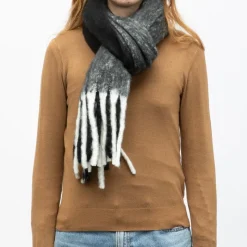 Hot Echarpe noir blanc 50 x 190cm gp hh 252661 Femme Femme Écharpe, Foulard