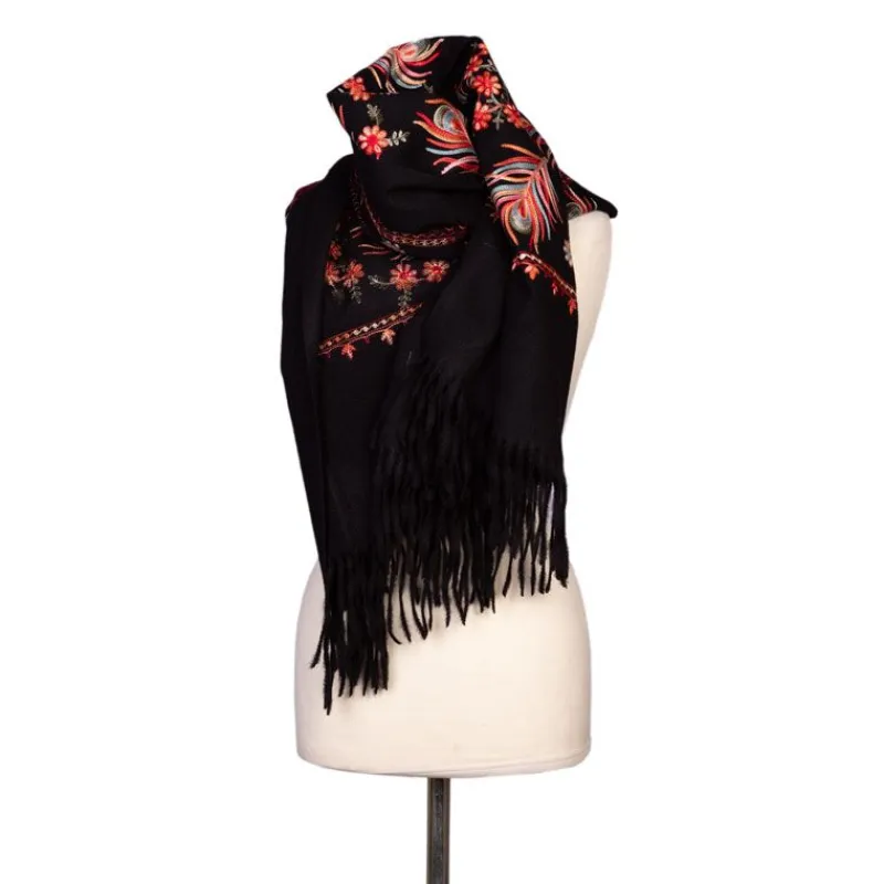 Clearance Echarpe e brodée à fleurs Lindsay 70x180cm Mixte Femme Écharpe, Foulard