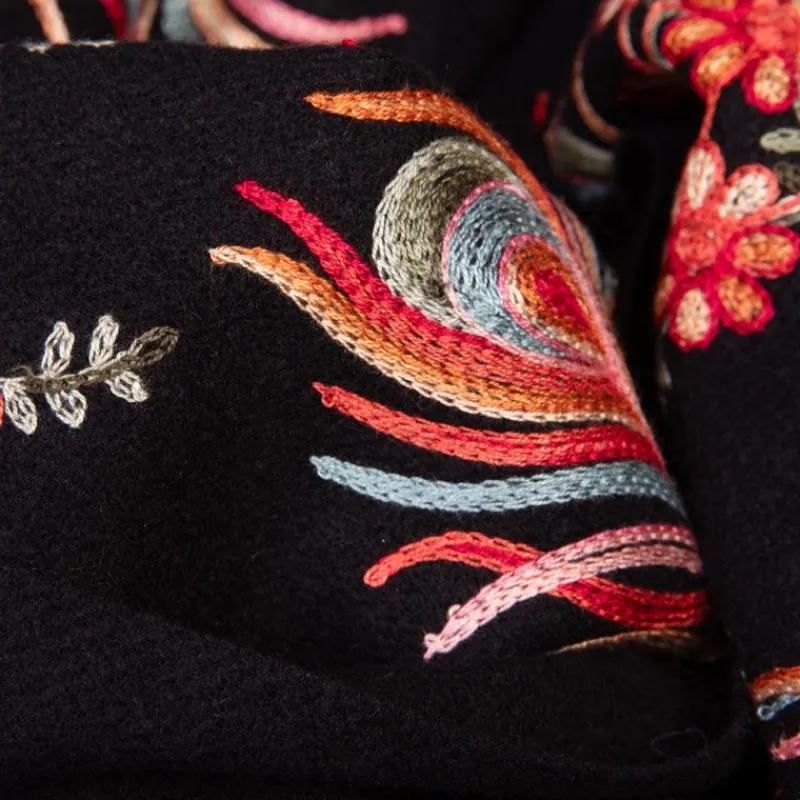 Clearance Echarpe e brodée à fleurs Lindsay 70x180cm Mixte Femme Écharpe, Foulard