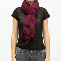 Outlet Echarpe texturé morgane motif losanges Femme Femme Écharpe, Foulard