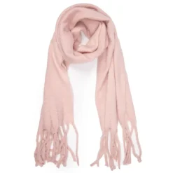 Outlet Echarpe unie à franges laine 50x200 cm Femme Femme Écharpe, Foulard