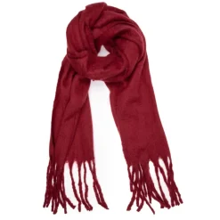 Online Echarpe unie à franges laine 50x200 cm Femme Femme Écharpe, Foulard