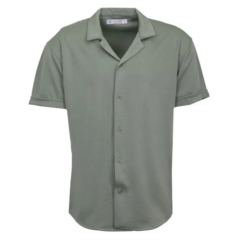 Clearance Ensemble chemisette short gaufré cordon dove Homme Homme Chemise|Short, Bermuda