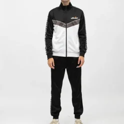 New Ensemble jogging et veste zippée blanche avec bandes es Homme Homme Vetements De Sports Homme|Pantalon
