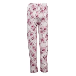 Clearance Ensemble pyjama avec liseré coloré bas fleuri Loma femme Femme Femme Lingerie De Nuit