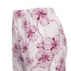 Clearance Ensemble pyjama avec liseré coloré bas fleuri Loma femme Femme Femme Lingerie De Nuit