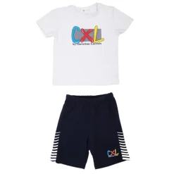 Clearance Ensemble tshirt imprimé short uni liseré garçon Enfant, Bébé Enfant Ensemble