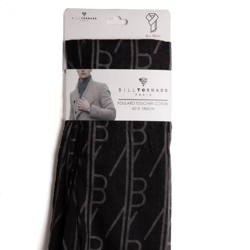 Outlet Foulard logorama 60x180 cm toucher coton Homme Homme Écharpe, Foulard, Chèche