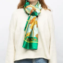 Outlet Foulard soie 90x180cm Femme Femme Écharpe, Foulard