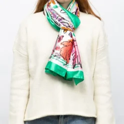 Outlet Foulard soie 90x180cm Femme Femme Écharpe, Foulard