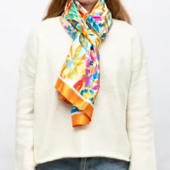 Outlet Foulard soie 90x180cm Femme Femme Écharpe, Foulard
