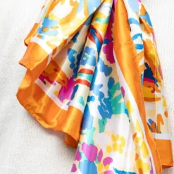 Outlet Foulard soie 90x180cm Femme Femme Écharpe, Foulard