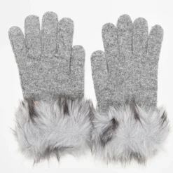 New Gants en maille avec fausse fourrure Femme Femme Gants