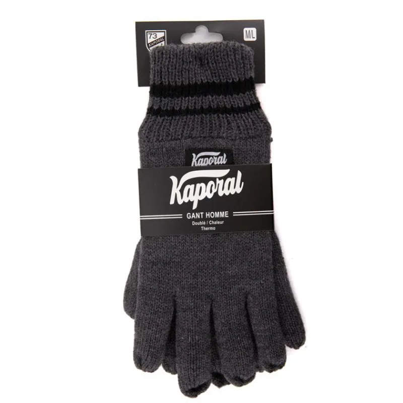 Best Gants en maille noir à rayures aux poignets Homme Homme Gants