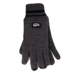 Best Gants en maille noir à rayures aux poignets Homme Homme Gants