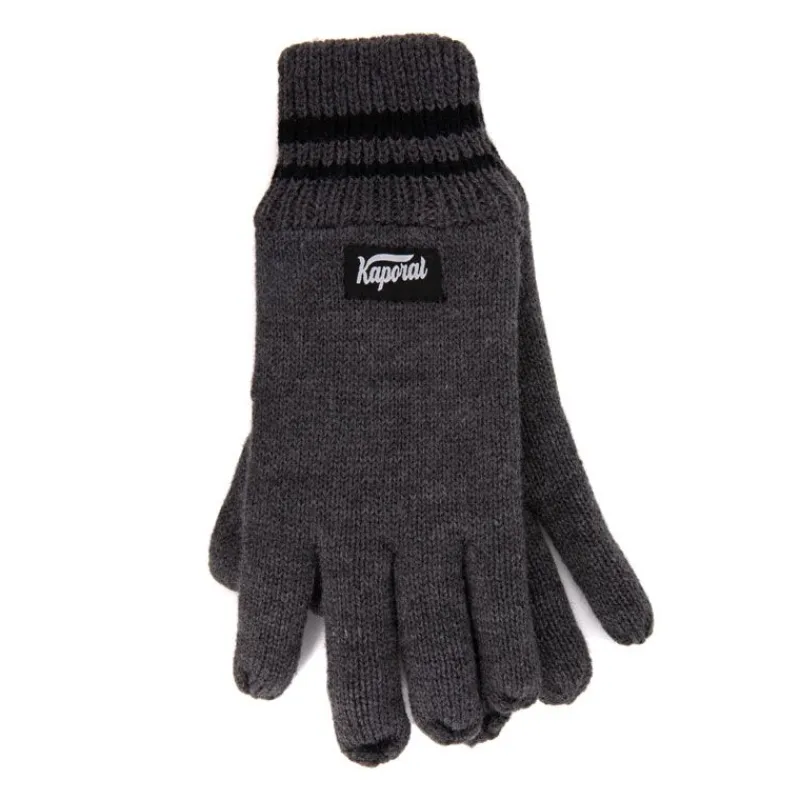 Best Gants en maille noir à rayures aux poignets Homme Homme Gants