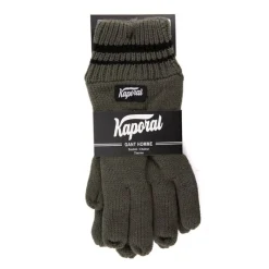 Clearance Gants en maille noir à rayures aux poignets Homme Homme Gants