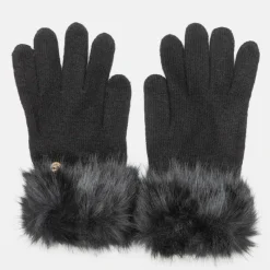 Discount Gants maille avec fausse fourrure Femme Femme Gants