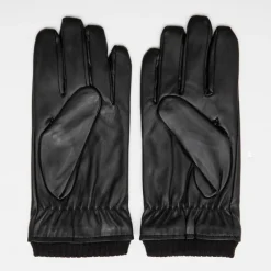 Discount Gants similicuir et maille avec surpiqures Homme Homme Gants