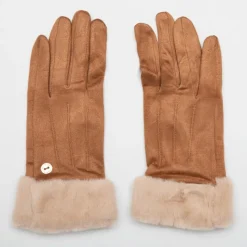 Hot Gants sudédine avec fausse fourrure Femme Femme Gants